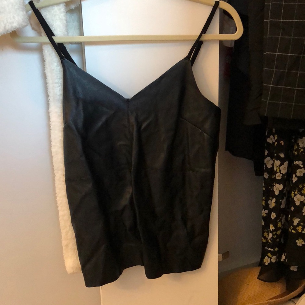 Leather going out top